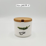 بانکه سرامیکی پاسماوری فارسی گل سرخی استوانه ای، بانکه سرامیکی ادویه فارسی رنگی