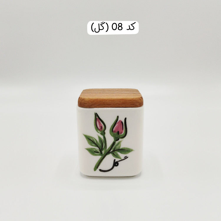 بانکه سرامیکی پاسماوری فارسی گل سرخی مکعبی