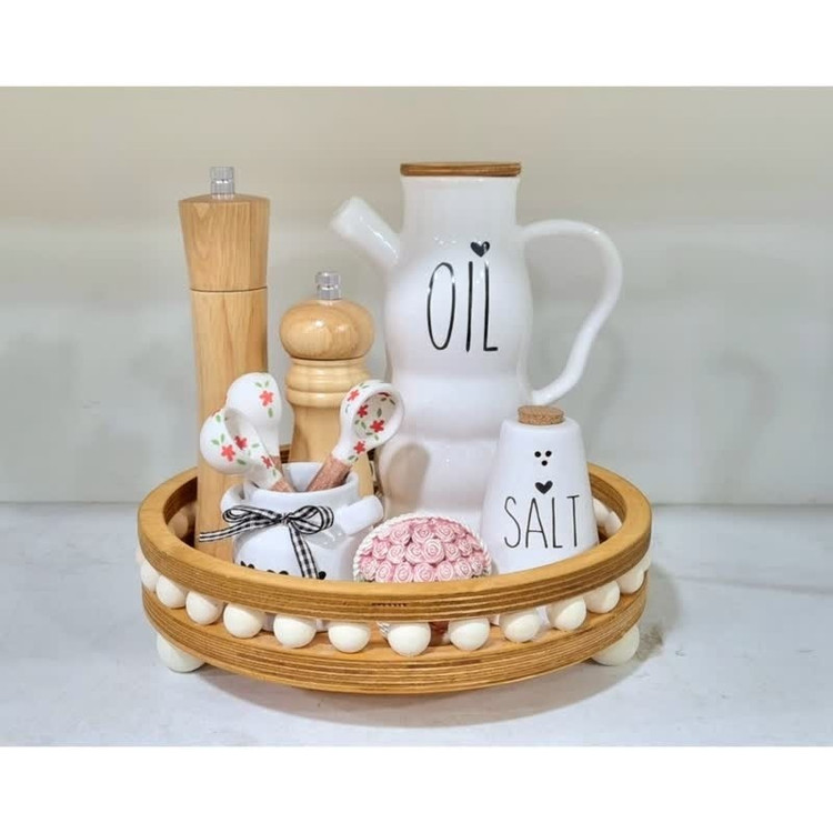 رایزر چوبی مهره دار گرد