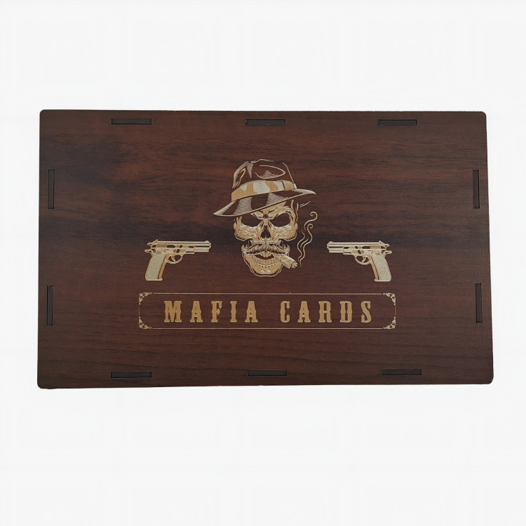 بازی فکری مافیا (Mafia Cards) با جعبه چوبی