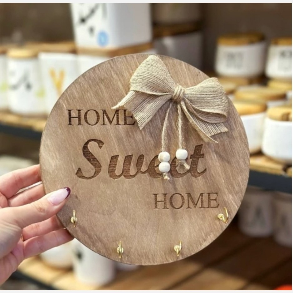 جاکلیدی چوبی گرد کنفی