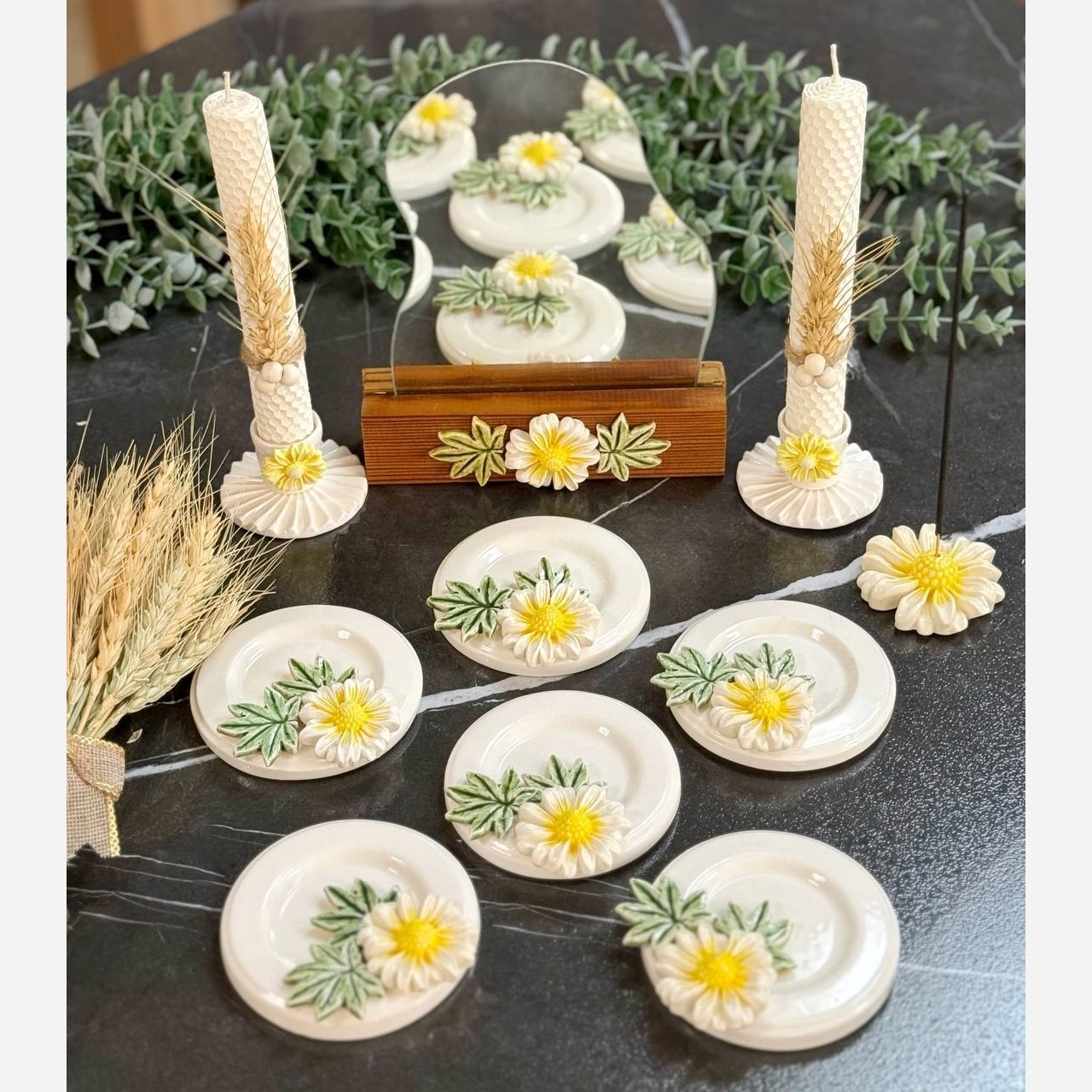 هفت سین سرامیک گل بابونه